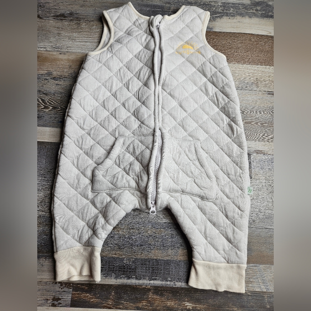 TealBee Dreamsuit Quilted 12m-2T White Sleepsack Sleep Suit